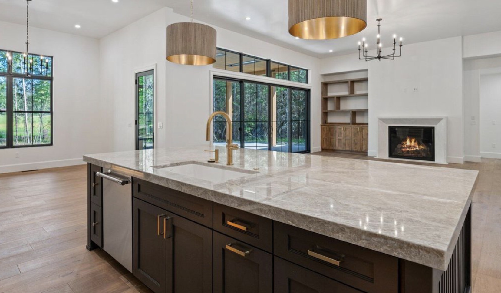 Living room glass doors